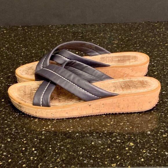 Bernardo Icons Cork Platform Criss Strap Sandals - Picture 3 of 8